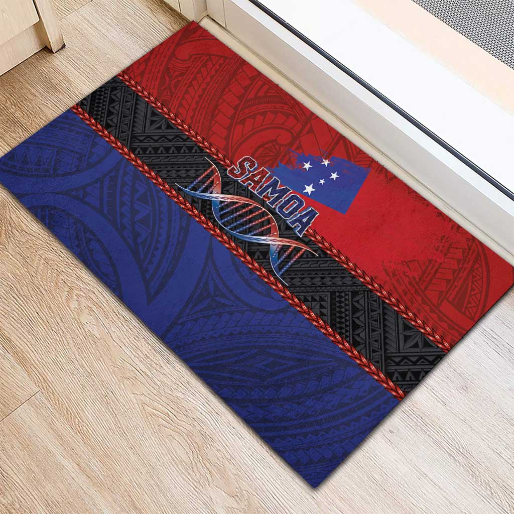 Samoan DNA-Proud of Samoa Rubber Doormat Polynesian Patterns - Polynesian Pride