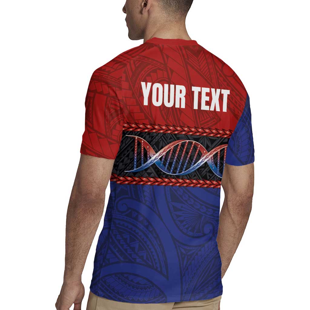 Personalised Samoan DNA-Proud of Samoa Rugby Jersey Polynesian Patterns - Polynesian Pride