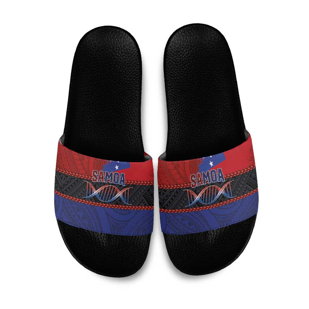 Samoan DNA-Proud of Samoa Slide Sandals Polynesian Patterns - Polynesian Pride