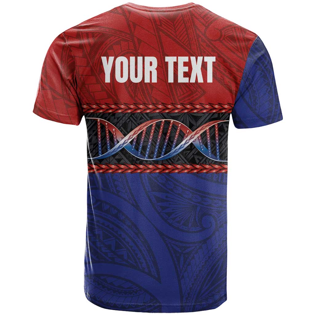 Personalised Samoan DNA-Proud of Samoa T Shirt Polynesian Patterns - Polynesian Pride