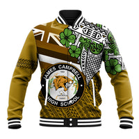 Hawaii James Campbell High School Baseball Jacket Kakau Pattern Gold Color Version LT03 Unisex Gold - Polynesian Pride