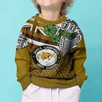 Hawaii James Campbell High School Kid Ugly Christmas Sweater Kakau Pattern Gold Color Version LT03 - Polynesian Pride