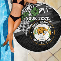 Hawaii James Campbell High School Beach Blanket Kakau Pattern Black Version LT03 - Polynesian Pride