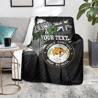 Hawaii James Campbell High School Blanket Kakau Pattern Black Version LT03 - Polynesian Pride