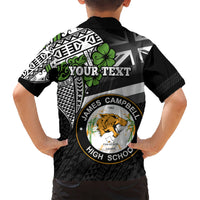 Hawaii James Campbell High School Kid Hawaiian Shirt Kakau Pattern Black Version LT03 - Polynesian Pride