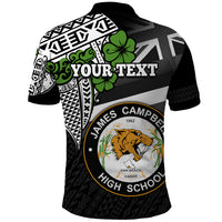 Hawaii James Campbell High School Polo Shirt Kakau Pattern Black Version LT03 - Polynesian Pride