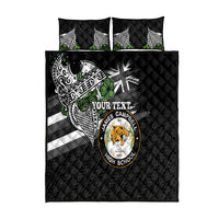 Hawaii James Campbell High School Quilt Bed Set Kakau Pattern Black Version LT03 Black - Polynesian Pride