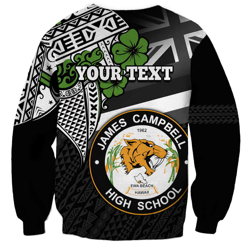 Hawaii James Campbell High School Sweatshirt Kakau Pattern Black Version LT03 - Polynesian Pride