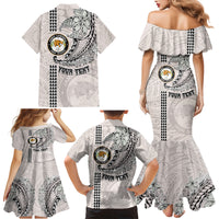 Custom Hawaii James Campbell High School Family Matching Mermaid Dress and Hawaiian Shirt Tribal Kakau Pattern LT03 - Polynesian Pride