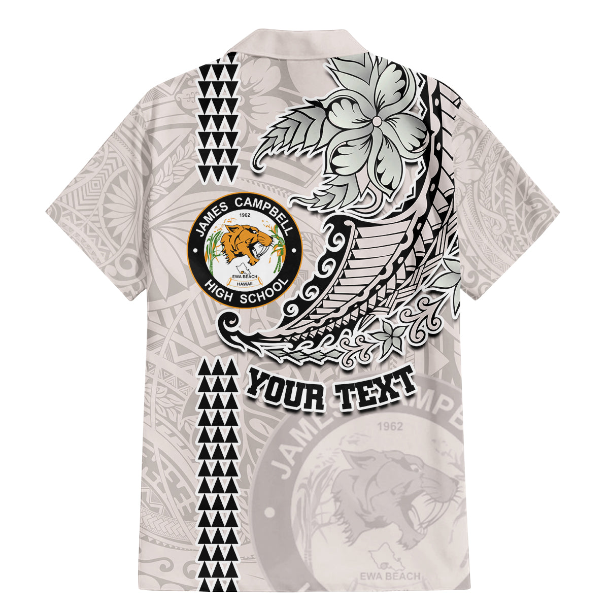 Custom Hawaii James Campbell High School Family Matching Mermaid Dress and Hawaiian Shirt Tribal Kakau Pattern LT03 - Polynesian Pride