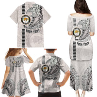 Custom Hawaii James Campbell High School Family Matching Puletasi Dress and Hawaiian Shirt Tribal Kakau Pattern LT03 - Polynesian Pride
