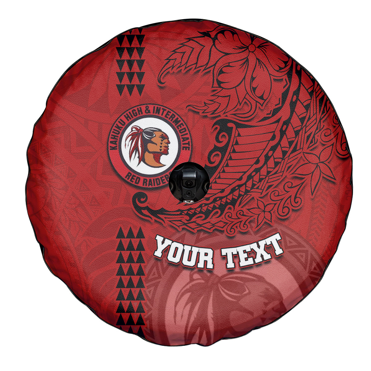Hawaii Kahuku High & Intermediate School Spare Tire Cover Tribal Kakau Pattern LT03 - Polynesian Pride