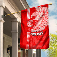 Hawaii Kalani High School Garden Flag Tribal Kakau Pattern LT03 House Flag Red - Polynesian Pride