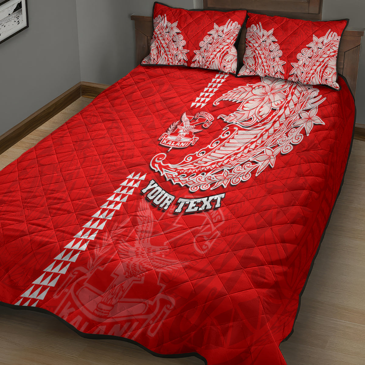 Hawaii Kalani High School Quilt Bed Set Tribal Kakau Pattern LT03 - Polynesian Pride