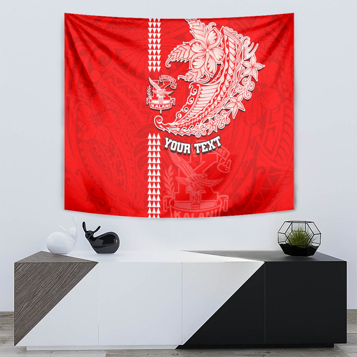 Hawaii Kalani High School Tapestry Tribal Kakau Pattern LT03 - Polynesian Pride