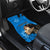 Custom New Zealand Womens Day Car Mats Traditional Maori Woman Polynesian Pattern Blue Color LT03 - Polynesian Pride