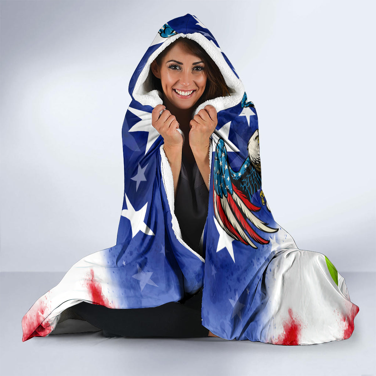 Custom Northern Mariana Islands Commonwealth Covenant Day Hooded Blanket Plumeria Flower Splash Style LT03 - Polynesian Pride