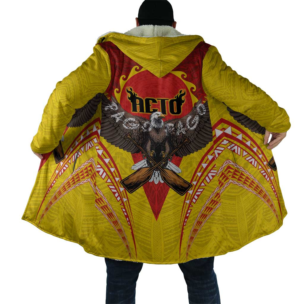 American Samoa Fautasi Race Cloak Pago Pago-Aeto Samoan Tattoo and Eagle