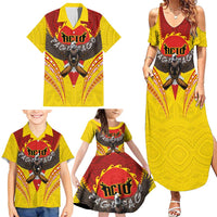American Samoa Fautasi Race Family Matching Summer Maxi Dress and Hawaiian Shirt Pago Pago-Aeto Samoan Tattoo and Eagle LT03 - Polynesian Pride