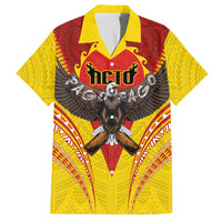 American Samoa Fautasi Race Hawaiian Shirt Pago Pago-Aeto Samoan Tattoo and Eagle LT03 Yellow - Polynesian Pride