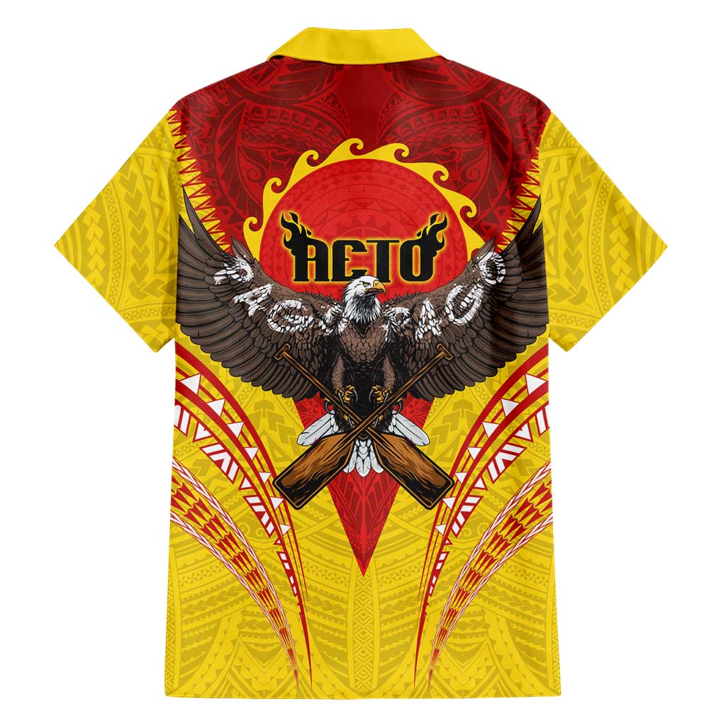 American Samoa Fautasi Race Hawaiian Shirt Pago Pago-Aeto Samoan Tattoo and Eagle LT03 - Polynesian Pride