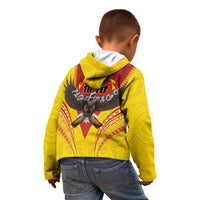 American Samoa Fautasi Race Kid Hoodie Pago Pago-Aeto Samoan Tattoo and Eagle