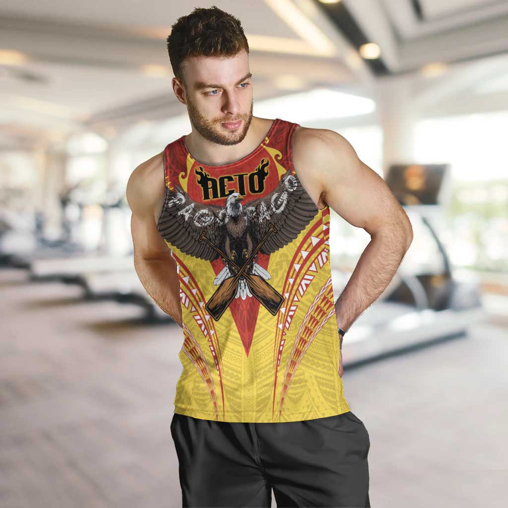 American Samoa Fautasi Race Men Tank Top Pago Pago-Aeto Samoan Tattoo and Eagle