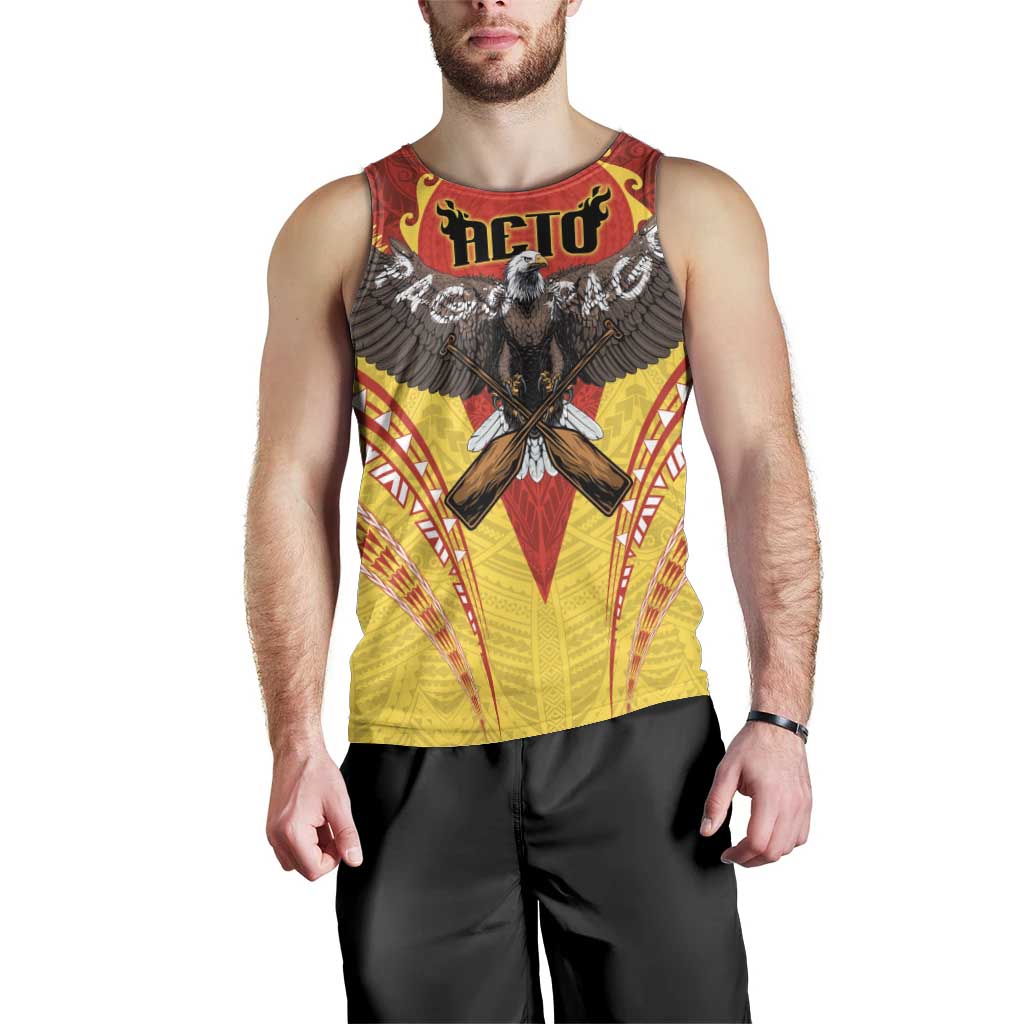 American Samoa Fautasi Race Men Tank Top Pago Pago-Aeto Samoan Tattoo and Eagle