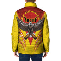 American Samoa Fautasi Race Padded Jacket Pago Pago-Aeto Samoan Tattoo and Eagle