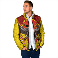 American Samoa Fautasi Race Padded Jacket Pago Pago-Aeto Samoan Tattoo and Eagle