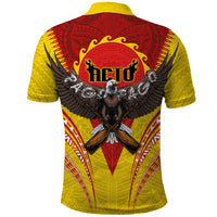 American Samoa Fautasi Race Polo Shirt Pago Pago-Aeto Samoan Tattoo and Eagle LT03 - Polynesian Pride