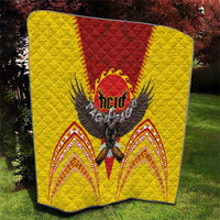 American Samoa Fautasi Race Quilt Pago Pago-Aeto Samoan Tattoo and Eagle LT03 - Polynesian Pride