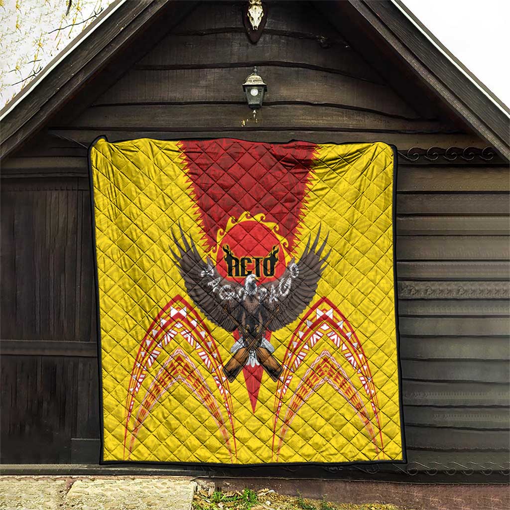 American Samoa Fautasi Race Quilt Pago Pago-Aeto Samoan Tattoo and Eagle LT03 - Polynesian Pride
