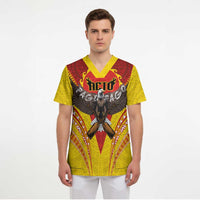 American Samoa Fautasi Race Scrub Top Pago Pago-Aeto Samoan Tattoo and Eagle LT03 - Polynesian Pride