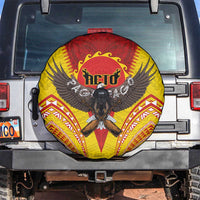 American Samoa Fautasi Race Spare Tire Cover Pago Pago-Aeto Samoan Tattoo and Eagle LT03 Yellow - Polynesian Pride