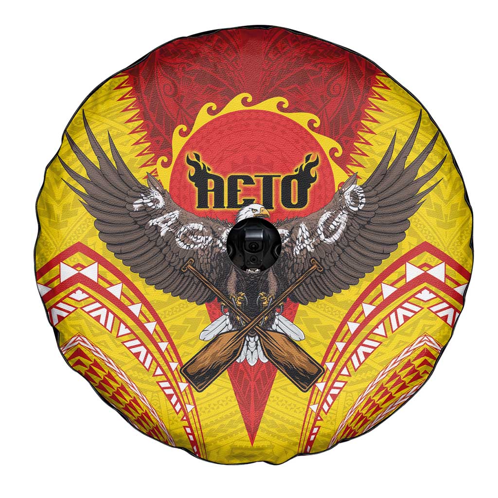 American Samoa Fautasi Race Spare Tire Cover Pago Pago-Aeto Samoan Tattoo and Eagle LT03 - Polynesian Pride