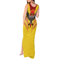 American Samoa Fautasi Race Tank Maxi Dress Pago Pago-Aeto Samoan Tattoo and Eagle LT03 - Polynesian Pride