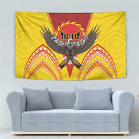 American Samoa Fautasi Race Tapestry Pago Pago-Aeto Samoan Tattoo and Eagle