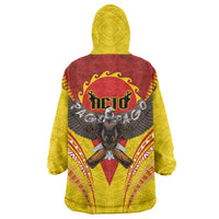 American Samoa Fautasi Race Wearable Blanket Hoodie Pago Pago-Aeto Samoan Tattoo and Eagle LT03 - Polynesian Pride