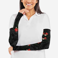 Hawaiian Taro Leaves-Hibiscus and Plumeria Arm Sleeves Floral Tribal Tattoo Motif