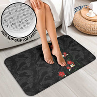 Hawaiian Taro Leaves-Hibiscus and Plumeria Bathroom Set Floral Tribal Tattoo Motif LT03 - Polynesian Pride