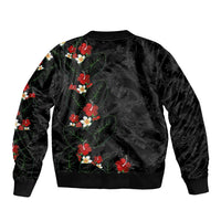 Hawaiian Taro Leaves-Hibiscus and Plumeria Bomber Jacket Floral Tribal Tattoo Motif LT03 - Polynesian Pride