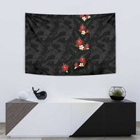 Hawaiian Taro Leaves-Hibiscus and Plumeria Tapestry Floral Tribal Tattoo Motif