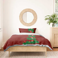 Hawaiian Taro Leaves-Hibiscus and Plumeria Bedding Set Polynesian Art-Kakau Tattoo Red LT03 - Polynesian Pride