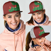 Hawaiian Taro Leaves-Hibiscus and Plumeria Mesh Trucker Cap Polynesian Art-Kakau Tattoo Red LT03 - Polynesian Pride