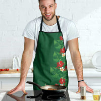 Hawaiian Taro Leaves-Hibiscus and Plumeria Apron Polynesian Art-Kakau Tattoo Green LT03 - Polynesian Pride