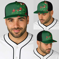 Hawaiian Taro Leaves-Hibiscus and Plumeria Baseball Net Cap Polynesian Art-Kakau Tattoo Green LT03 - Polynesian Pride