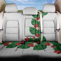Hawaiian Taro Leaves-Hibiscus and Plumeria Back Car Seat Cover Polynesian Art-Kakau Tattoo White LT03 One Size White - Polynesian Pride