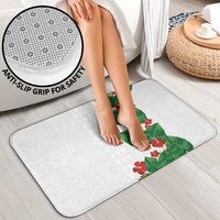 Hawaiian Taro Leaves-Hibiscus and Plumeria Bathroom Set Polynesian Art-Kakau Tattoo White LT03 - Polynesian Pride