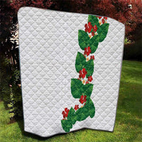 Hawaiian Taro Leaves-Hibiscus and Plumeria Quilt Polynesian Art-Kakau Tattoo White LT03 - Polynesian Pride